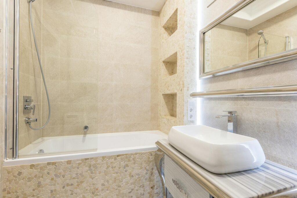 empty nesters spa bathroom
